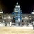 svatý Váslva a Národní muzeum v zimě večer
