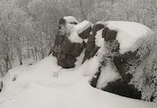 Jeřabina, skály pod rozhlednou