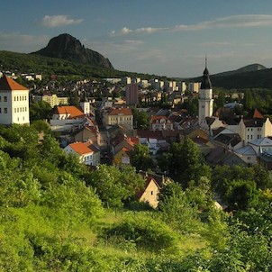 Pohled na město Bílina z Chlumu