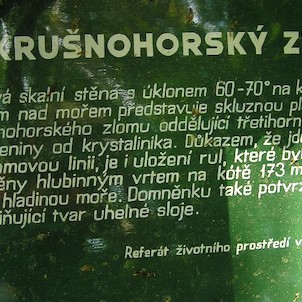 informační tabule - Krušnohorský zlom, Naučná stezka Přírodou a dějinami Oseka